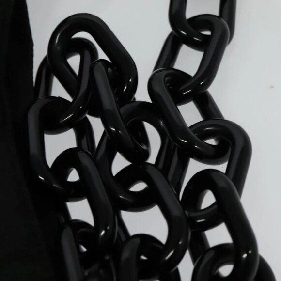 PRADA Shoulder Bag Nylon Plastic Black Silver Auth ep9367 - Picture 9 of 16